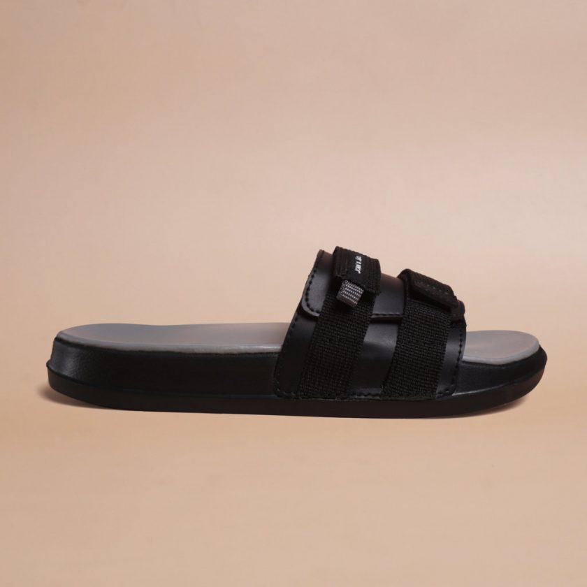 John&Jill Velcro Bold Sandal Grey-Black - Image 2