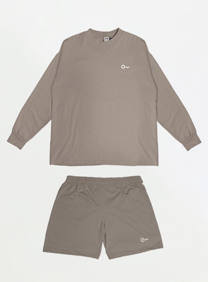 John&Jill Basic Set (Short Pants & Oversize Long Sleeve)