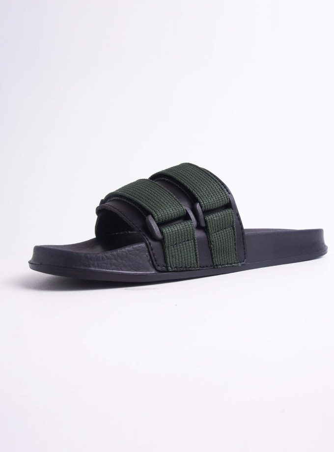 John&Jill Velcro Sandal Army