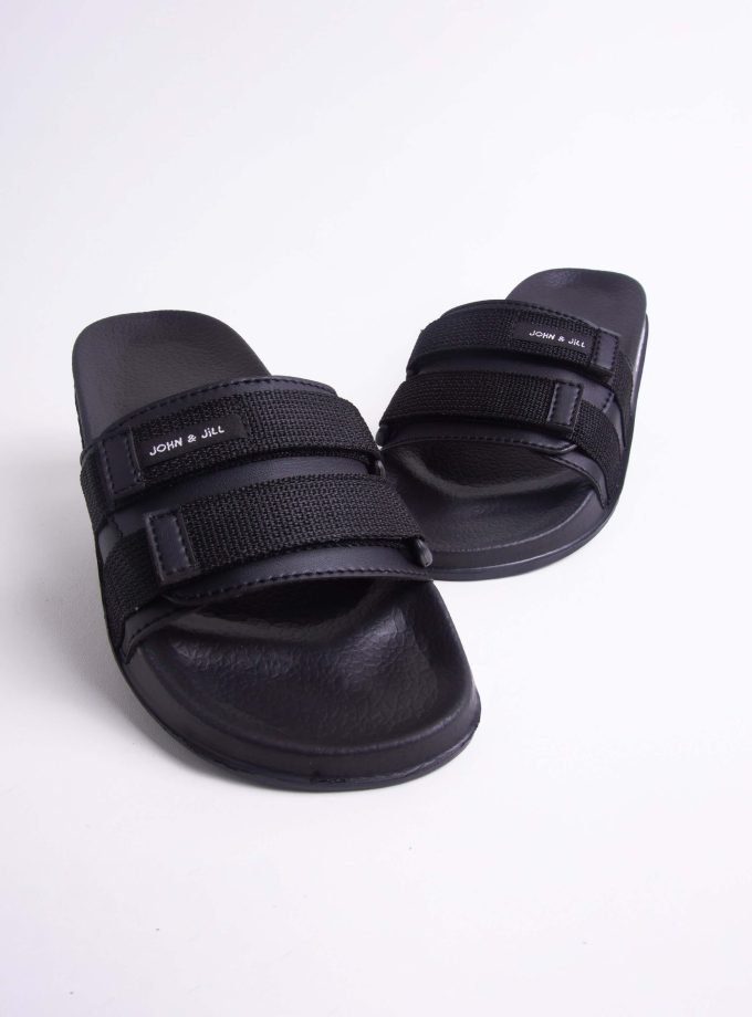 John&Jill Velcro Sandal Black