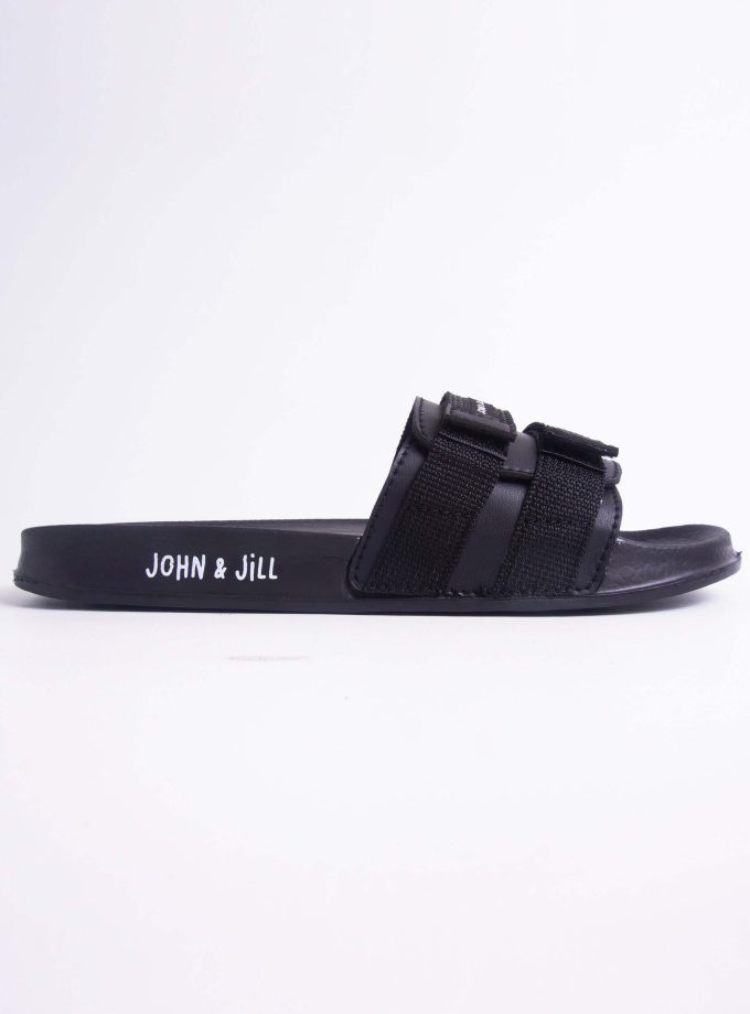 John&Jill Velcro Sandal Black