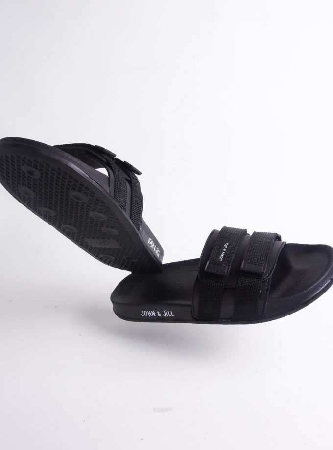 John&Jill Velcro Sandal Black