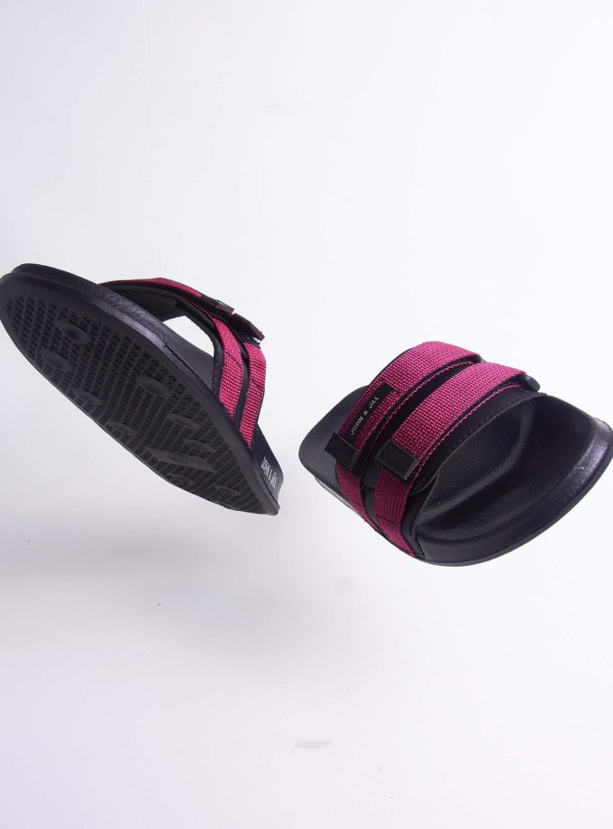John&Jill Velcro Sandal Maroon