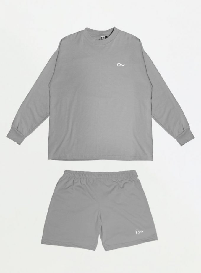 John&Jill Basic Set (Short Pants & Oversize Long Sleeve)