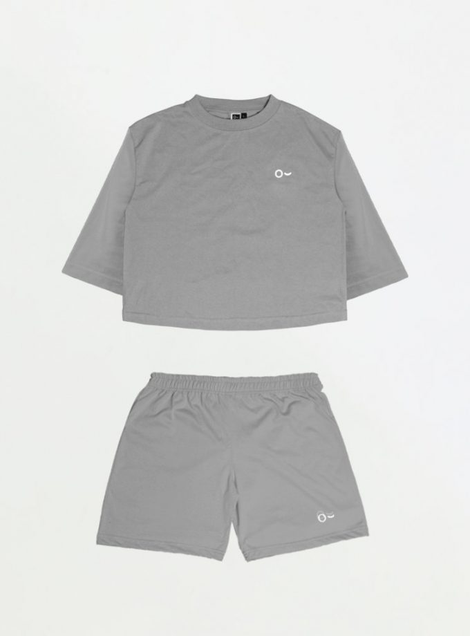 John&Jill Basic Set (Short Pants & Oversize Croptop)_