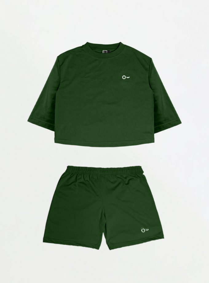 John&Jill Basic Set (Short Pants & Oversize Croptop)_