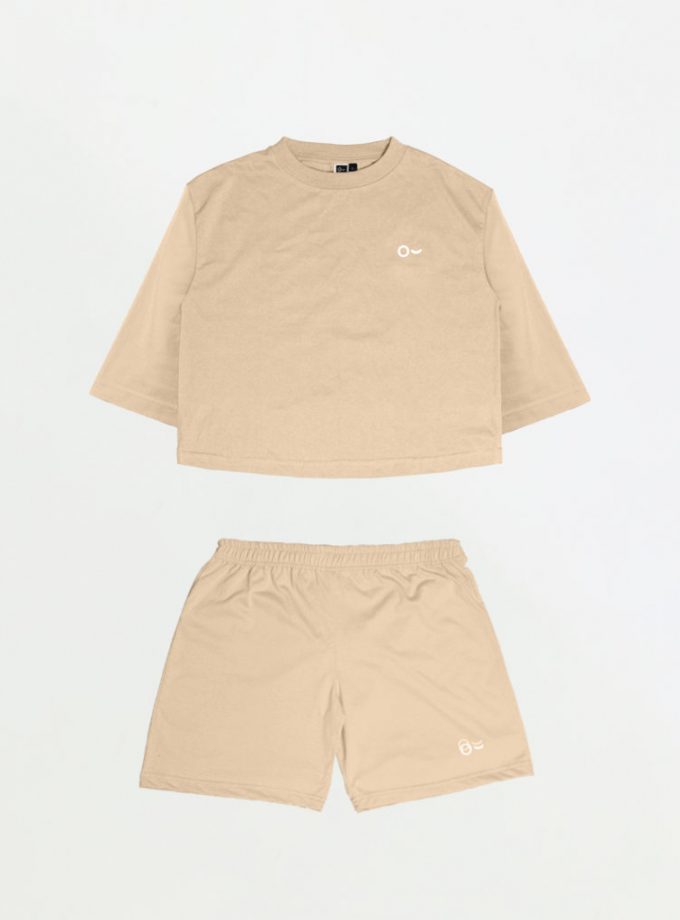 John&Jill Basic Set (Short Pants & Oversize Croptop)_
