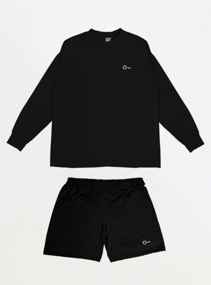 John&Jill Basic Set (Short Pants & Oversize Long Sleeve)_
