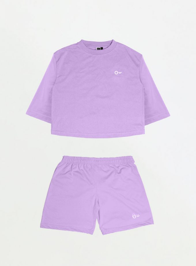 John & Jill Oversize Croptop & Short Pants - Basic Set