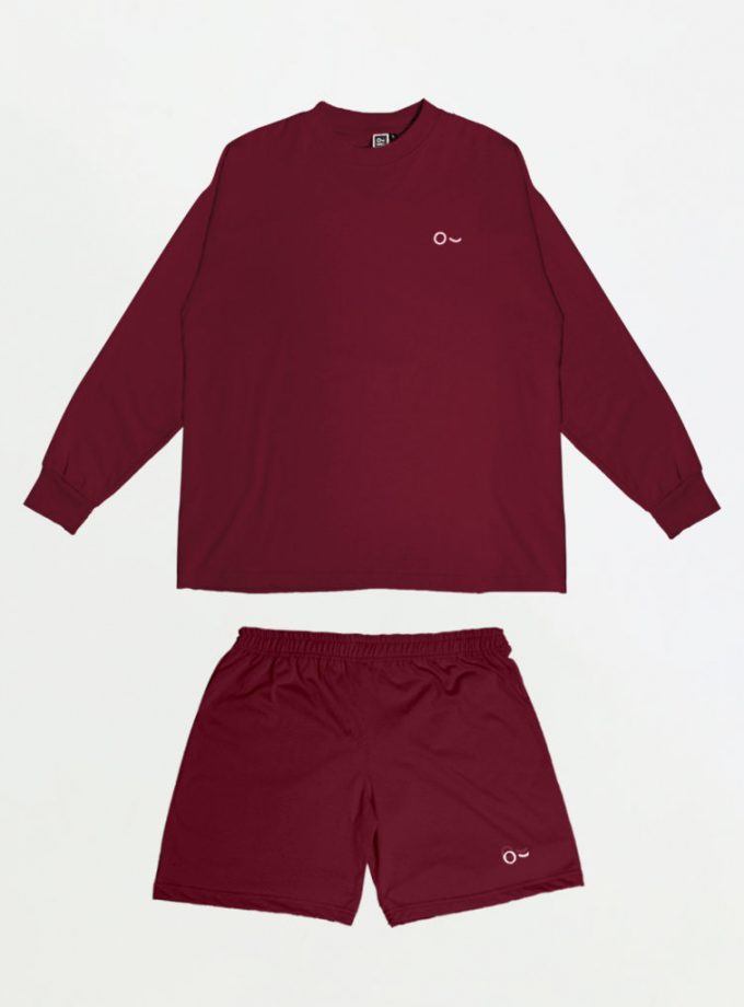 John&Jill Basic Set (Short Pants & Oversize Long Sleeve)_