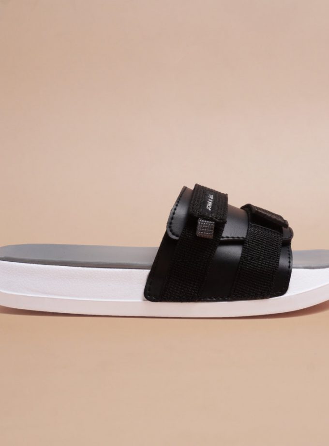 John&Jill Velcro Bold Sandal Grey-White