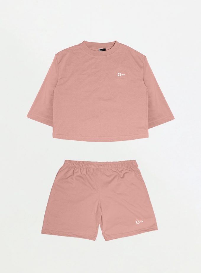 John&Jill Basic Set (Short Pants & Oversize Croptop)_