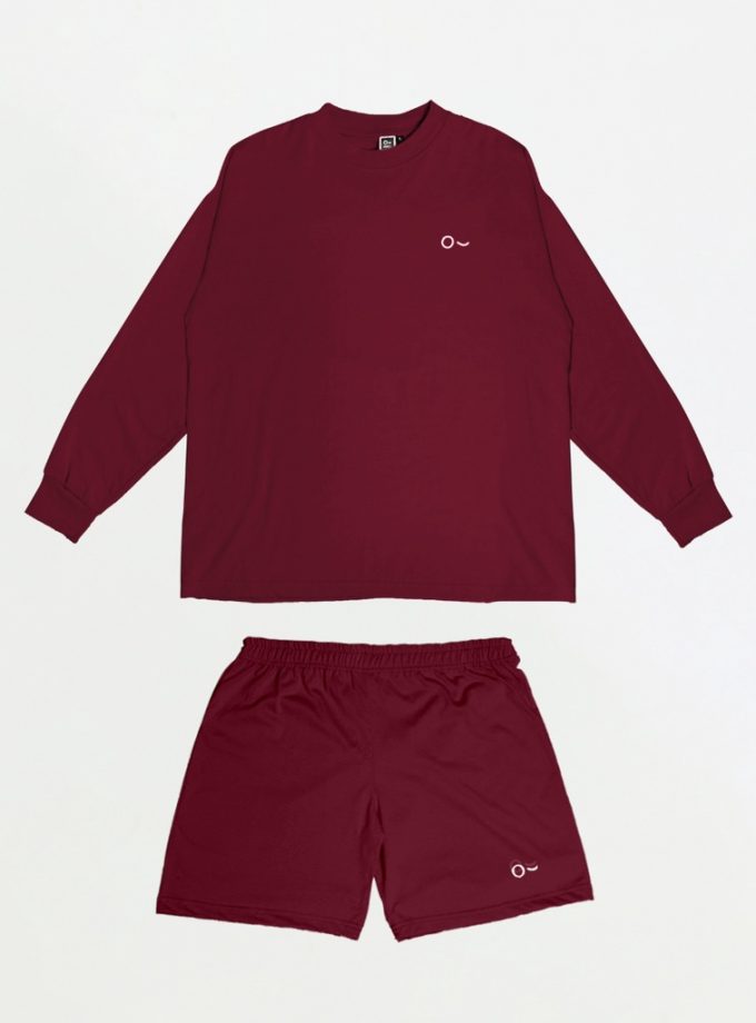 John&Jill Basic Set (Short Pants & Oversize Long Sleeve)_