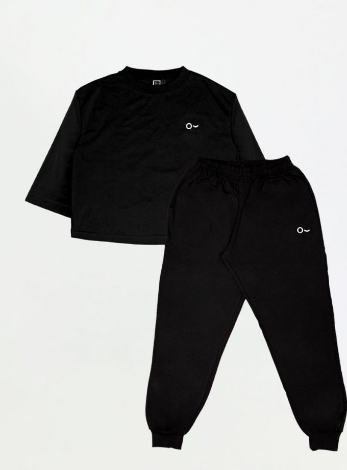 Bundling Active Set (Long Pants + Oversize Crop Top)