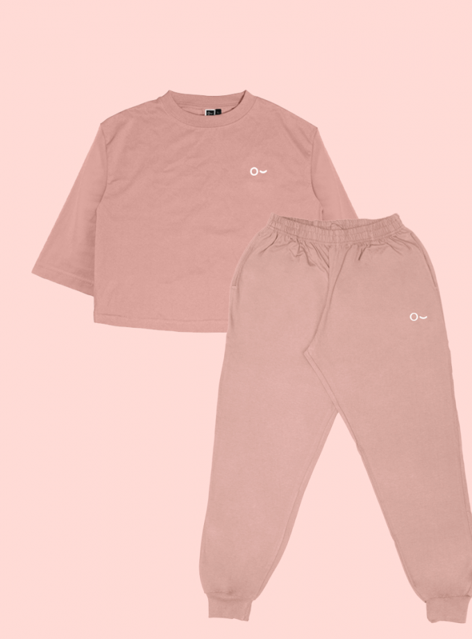 Bundling Active Set (Long Pants + Oversize Crop Top)