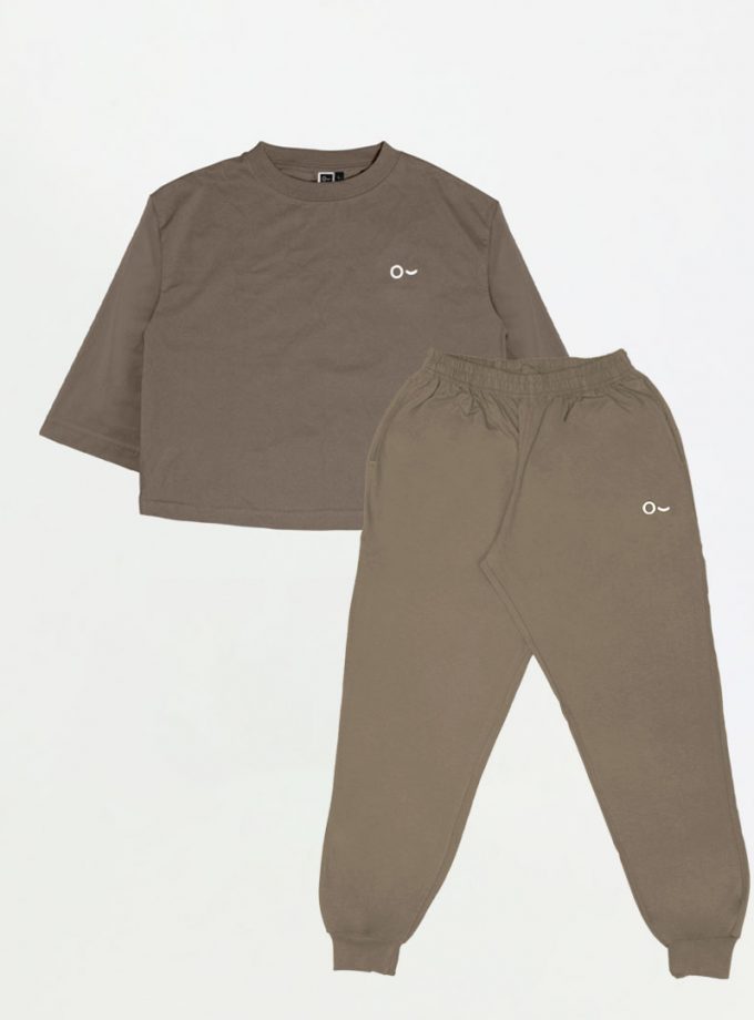 Bundling Active Set (Long Pants + Oversize Crop Top)